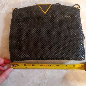 Vintage black mesh evening bag